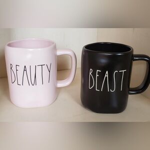 Rae Dunn Beauty and Beast Mugs